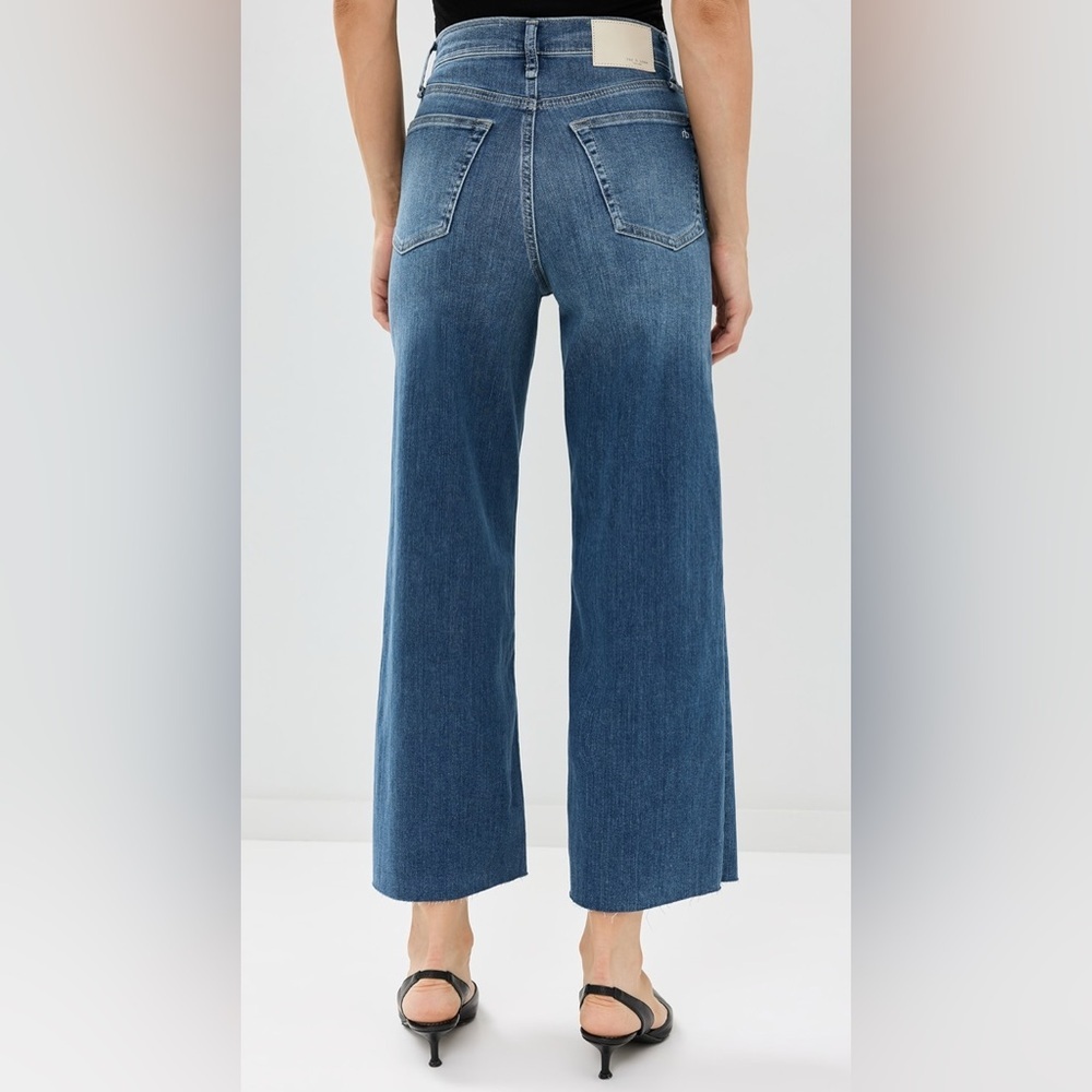 Rag & Bone Epic Andi High Rise Ankle Wide Jeans in Scout Size 28 Cropped Stretch - Picture 3 of 16